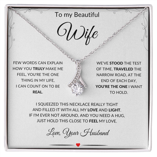To My Beautiful Wife | Alluring Beauty Necklace, Valentine's Day Gift